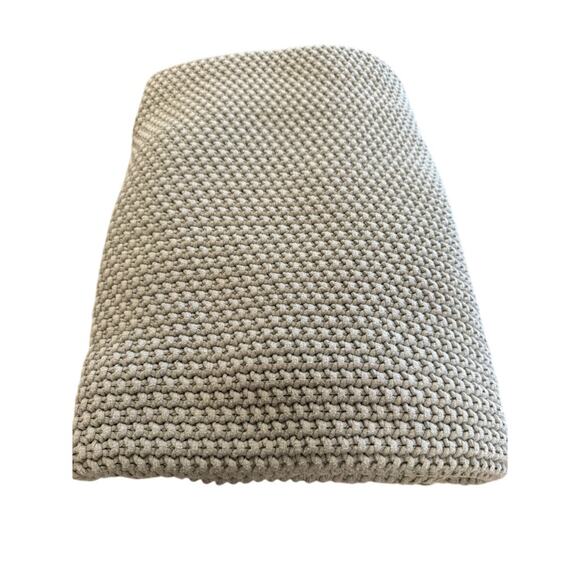 "LONGHUI BEDDING" Gray 100% Cotton Throw 60 X 80 VERY HEAVY Throw Tight Knit - Picture 9 of 9